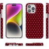 image:imageCasely iPhone 15 Pro Case  On the Dot  Maroon Polka Dot  Compatible with MagSafe  Classic Ultra Slim Design