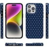 image:imageCasely iPhone 15 Pro Case  On the Dot  Navy Polka Dot  Compatible with MagSafe  Classic Ultra Slim Design