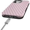 image:imageCasely iPhone 15 Pro Case  On the Dot  Pink amp Brown Polka Dot  Bold Protective Design  Compatible with MagSafe