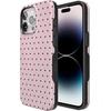 image:imageCasely iPhone 15 Pro Case  On the Dot  Pink amp Brown Polka Dot  Bold Protective Design  Compatible with MagSafe