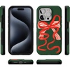 image:imageCasely iPhone 15 Pro Case  Santas Favorite  Holiday Bow  Bold Protective Design  MagSafe Compatible Design