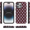 image:imageCasely iPhone 15 Pro Case  Spotted in SoHo  Burgundy Polka Dot  Bold Protective Design  Compatible with MagSafe