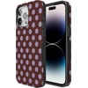 image:imageCasely iPhone 15 Pro Case  Spotted in SoHo  Burgundy Polka Dot  Bold Protective Design  Compatible with MagSafe