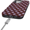 image:imageCasely iPhone 15 Pro Case  Spotted in SoHo  Burgundy Polka Dot  Bold Protective Design  Compatible with MagSafe