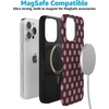 image:imageCasely iPhone 15 Pro Case  Spotted in SoHo  Burgundy Polka Dot  Bold Protective Design  Compatible with MagSafe