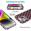 image:imageCasely iPhone 15 Pro Case  Spotted in SoHo  Burgundy Polka Dot  Compatible with MagSafe  Classic Ultra Slim Design