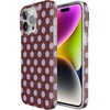 image:imageCasely iPhone 15 Pro Case  Spotted in SoHo  Burgundy Polka Dot  Compatible with MagSafe  Classic Ultra Slim Design