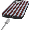 image:imageCasely iPhone 15 Pro Case  Sunday in Brooklyn  Chocolate Blue Stripes  Bold Protective Design  Compatible with MagSafe