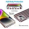 image:imageCasely iPhone 15 Pro Case  Sunday in Brooklyn  Chocolate Blue Stripes  Compatible with MagSafe  Classic Ultra Slim Design