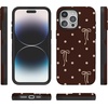 image:imageCasely iPhone 15 Pro Case  Teddy Bows  Brown Polka Dot  Bold Protective Design  MagSafe Compatible Design