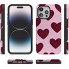 image:imageCasely iPhone 15 Pro Case  Whole Lotta Love  Plum Hearts  Bold Protective Design  MagSafe Compatible Design