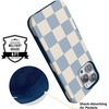 image:imageCasely iPhone 16 Pro Case  All Smiles  Smiley Face Sticker  Bold Protective Design  MagSafe Compatible DesignFit Check  Light Blue Checkerboard