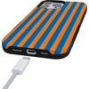 image:imageCasely iPhone 16 Pro Case  All Smiles  Smiley Face Sticker  Bold Protective Design  MagSafe Compatible DesignGo New York  Blue  Orange Stripes