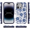 image:imageCasely iPhone 16 Pro Case  All Smiles  Smiley Face Sticker  Bold Protective Design  MagSafe Compatible DesignRose to Fame  Blue  White Rose Floral