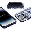 image:imageCasely iPhone 16 Pro Case  All Smiles  Smiley Face Sticker  Bold Protective Design  MagSafe Compatible DesignRose to Fame  Blue  White Rose Floral