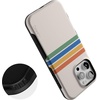 image:imageCasely iPhone 16 Pro Case  All Smiles  Smiley Face Sticker  Bold Protective Design  MagSafe Compatible DesignTotally Groovy  Rainbow Stripes Colorblock