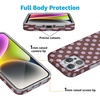 image:imageCasely iPhone 16 Pro Case  Spotted in SoHo  Burgundy Polka Dot  Compatible with MagSafe  Classic Ultra Slim Design