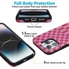 image:imageCasely iPhone 16 Pro Case  Vibe Check  Pink Checkerboard  Bold Protective Design  Compatible with MagSafe