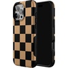 image:imageCasely iPhone 16 Pro Max Case  Fit Check  Black amp Brown Checkerboard  Bold Protective Design  MagSafe Compatible Design