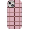 image:imageCasely iPhone 15 Case  Uptown Gridlock  Pink Checkerboard  Bold Protective Design  Compatible with MagSafe