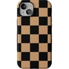 image:imageCasely iPhone 15 Plus Case  Fit Check  Black amp Brown Checkerboard  Bold Protective Design  MagSafe Compatible Design