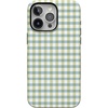 image:imageCasely iPhone 15 Pro Case  Pastel Picnic  Blue amp Green Gingham  Bold Protective Design  Compatible with MagSafe