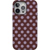 image:imageCasely iPhone 15 Pro Case  Spotted in SoHo  Burgundy Polka Dot  Bold Protective Design  Compatible with MagSafe