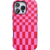 image:imageCasely iPhone 16 Pro Case  Vibe Check  Pink Checkerboard  Bold Protective Design  Compatible with MagSafe