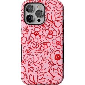 image:imageCasely iPhone 14 Pro Max Case  Blush Garden  Floral Doodle  Bold Protective Design  Compatible with MagSafe