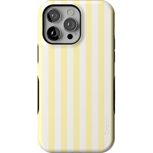 image:imageCasely iPhone 14 Pro Max Case  Butter Yellow Stripes  Sunday Best  Bold Protective Design  Compatible with MagSafe