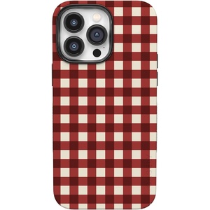 image:imageCasely iPhone 14 Pro Max Case  Checked Twice  Red Plaid  Bold Protective Design  MagSafe Compatible Design