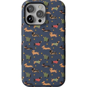 image:imageCasely iPhone 14 Pro Max Case  Dashing Doxies  Dachshund Dog  Bold Protective Design  MagSafe Compatible Design