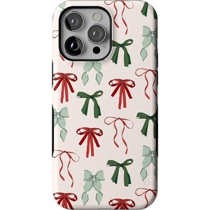 image:imageCasely iPhone 14 Pro Max Case  Festive Girlie  Holiday Bows  Bold Protective Design  MagSafe Compatible Design