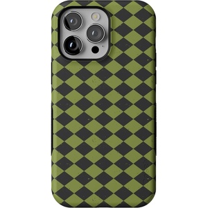 image:imageCasely iPhone 14 Pro Max Case  Harlequin Wicked Diamond  Black and Green  Bold Protective Design  MagSafe Compatible Design