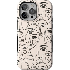 image:imageCasely iPhone 14 Pro Max Case  Were All Human  Minimal Face Art  Bold Protective Design  Compatible with MagSafe
