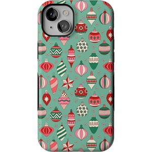image:imageCasely iPhone 15 Case  All Decked Out  Festive Ornaments  Bold Protective Design  MagSafe Compatible Design