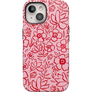 image:imageCasely iPhone 15 Case  Blush Garden  Floral Doodle  Bold Protective Design  Compatible with MagSafe