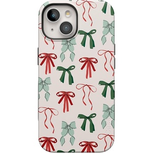 image:imageCasely iPhone 15 Case  Festive Girlie  Holiday Bows  Bold Protective Design  MagSafe Compatible Design