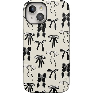 image:imageCasely iPhone 15 Case  Goth Girlie  Black Bows  Bold Protective Design  Compatible with MagSafe