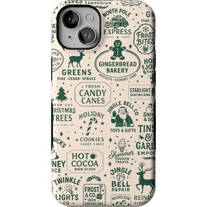 image:imageCasely iPhone 15 Case  Santas Stamps  Holiday Market  Bold Protective Design  MagSafe Compatible Design