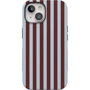 image:imageCasely iPhone 15 Case  Sunday in Brooklyn  Chocolate Blue Stripes  Bold Protective Design  Compatible with MagSafe