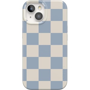 image:imageCasely iPhone 15 Case  Wild at Heart  Tiger  Compatible with MagSafe  Classic Ultra Thin DesignFit Check  Light Blue Checkerboard