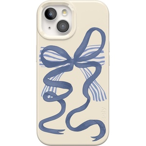 image:imageCasely iPhone 15 Case  Wild at Heart  Tiger  Compatible with MagSafe  Classic Ultra Thin DesignHeartstrings  Blue Bow