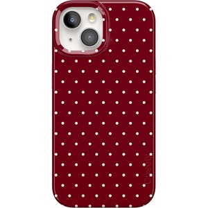 image:imageCasely iPhone 15 Plus Case  On the Dot  Maroon Polka Dot  Compatible with MagSafe  Classic Ultra Slim Design