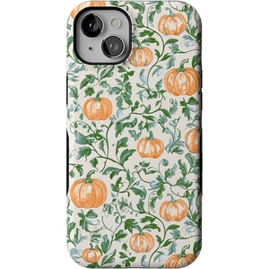 image:imageCasely iPhone 15 Plus Case  Pumpkin Patch  Green Vines  Bold Protective Design  MagSafe Compatible Design