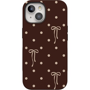 image:imageCasely iPhone 15 Plus Case  Teddy Bows  Brown Polka Dot  Bold Protective Design  MagSafe Compatible Design