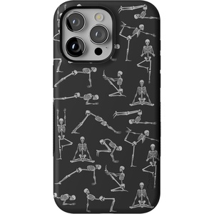 image:imageCasely iPhone 15 Pro Case  Corpse Pose  Skeleton Yoga  Bold Protective Design  Compatible with MagSafe