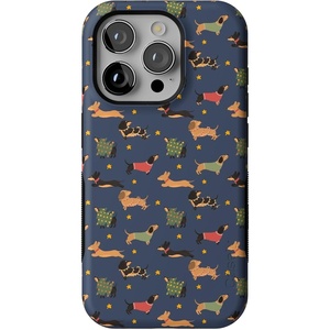 image:imageCasely iPhone 15 Pro Case  Dashing Doxies  Dachshund Dog  Bold Protective Design  MagSafe Compatible Design