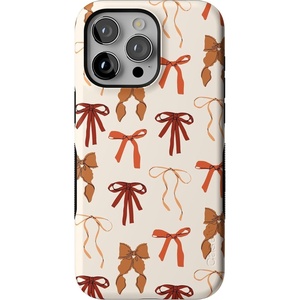 image:imageCasely iPhone 15 Pro Case  Fall Girlie  Pumpkin Spice Bows  Bold Protective Design  MagSafe Compatible Design