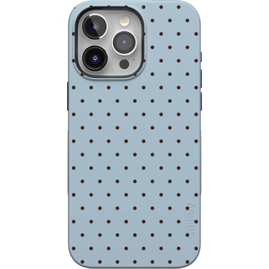 image:imageCasely iPhone 15 Pro Case  On the Dot  Blue amp Brown Polka Dot  Bold Protective Design  Compatible with MagSafe